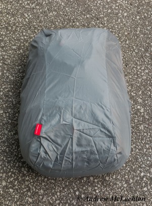 Manfrotto Advanced Travel Backpack Included rain cover in place and ready for inclement weather