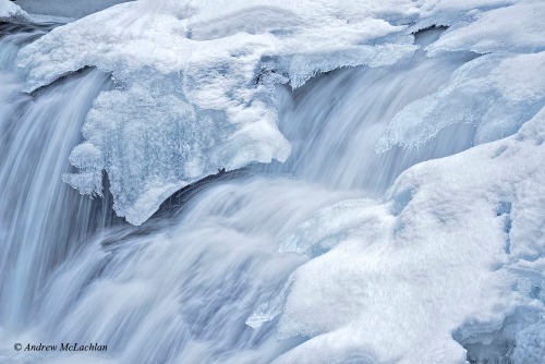 Skeleton River in Winter in Muskoka near Rosseau, Ontario Nikon D800, Nikon 24-85mm lens @ 62mm ISO 100, f16 @ 1/5 sec