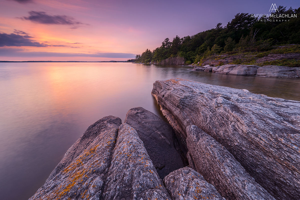 Georgian Bay at sunset, Parry Sound, Ontario
