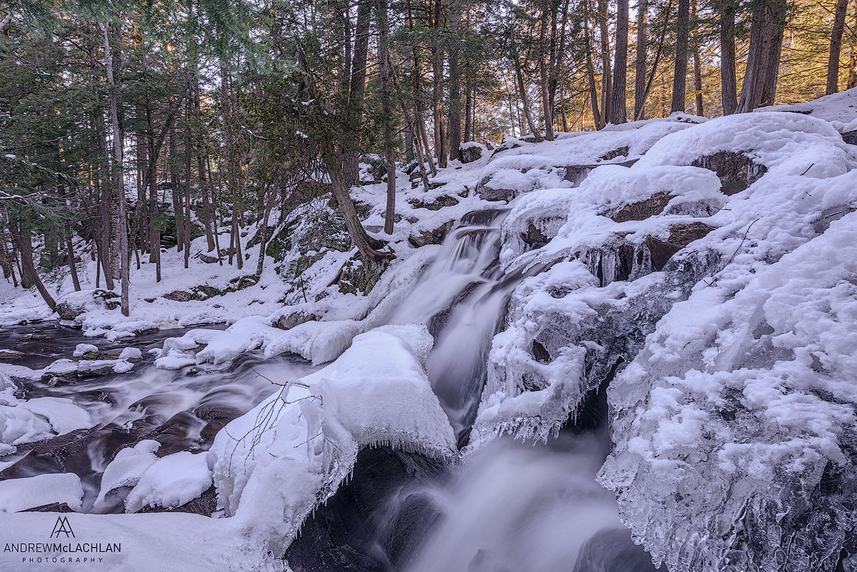 Potts Creek in winter, Bracebridge, Ontario, Canada